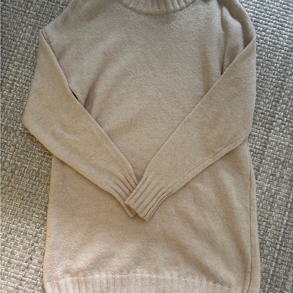 Cream sweater dress